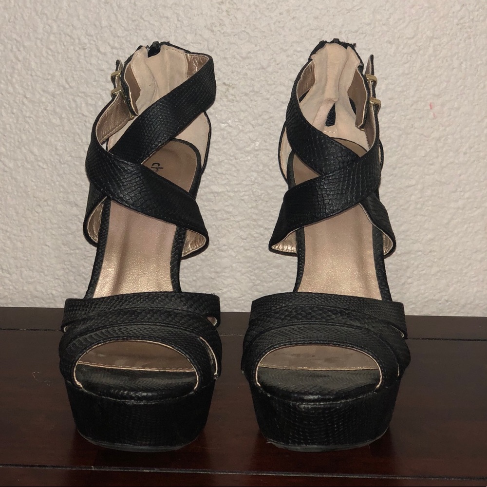 Charlotte  Russe black wedges